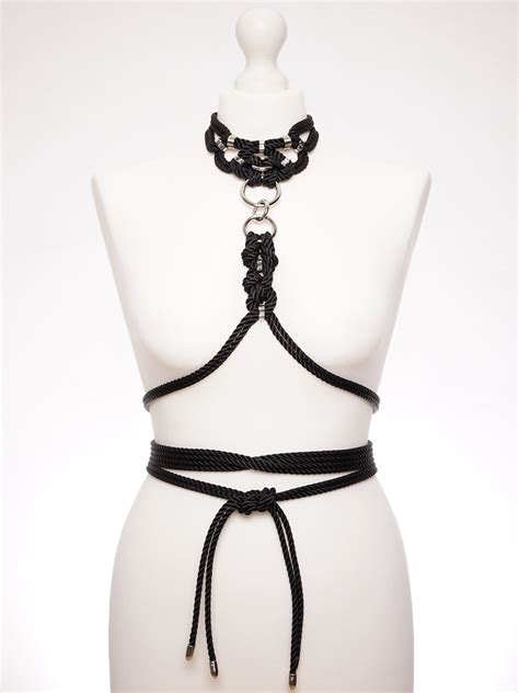 megami shibari rope bondage choker with detachable self tie etsy
