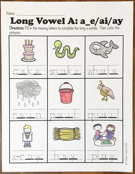 Teaching Vowels Worksheets