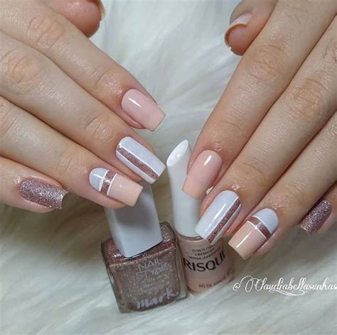 Stunning Wedding Nail Designs For The Chic Bride The Glossychic Square Nail Designs Pink