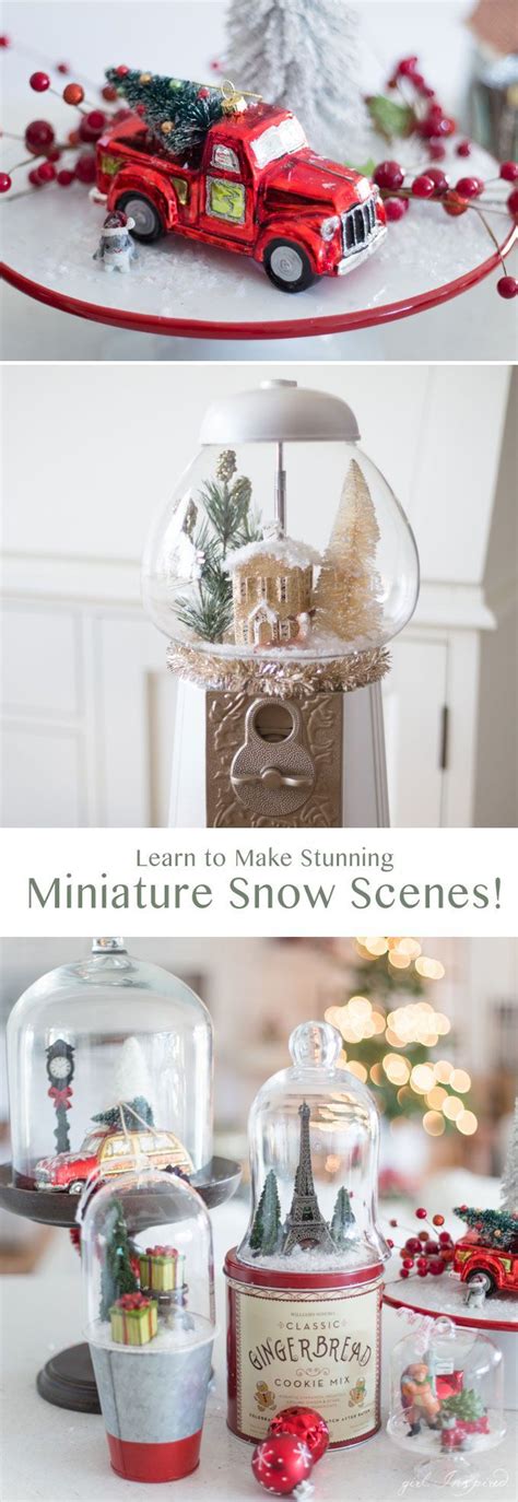 Miniature Snow Scenes For Christmas Christmas Crafts For