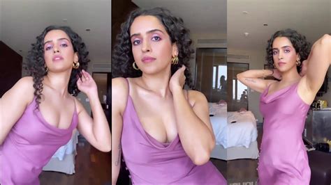Sanya Malhotra Hot Cleavage In From Instagram Reels Youtube