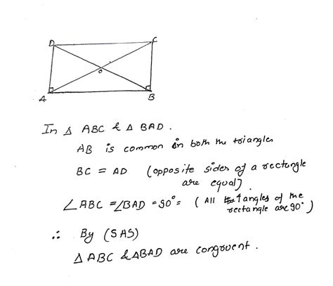 ABCD Is A Rectangle Diagonal AC And BD Intersect At O Prove That Triangle ABC And Triangle BAD