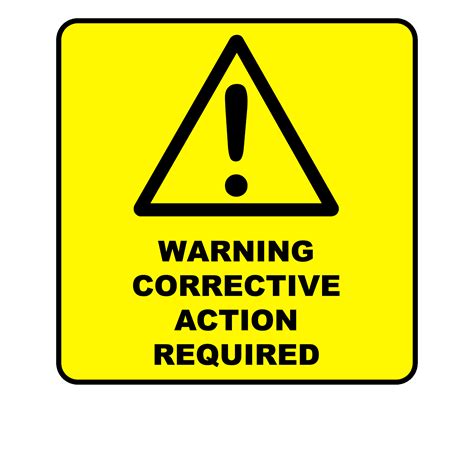 Buy Warning Corrective Action Required Labels