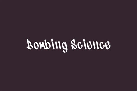 Bombing Science Free Font 01 Fonts Shmonts