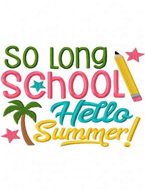 Schools Out For The Summer Clip Art Library