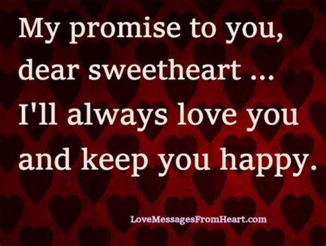 My Promise To You Sweetheart Love Messages From The Heart