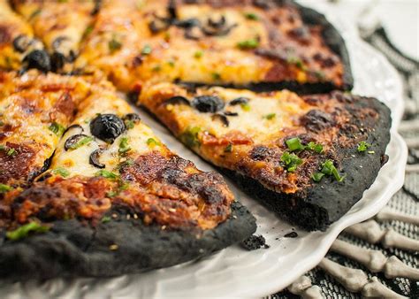 Spider Halloween Pizza With Black Charcoal Crust Xoxobella