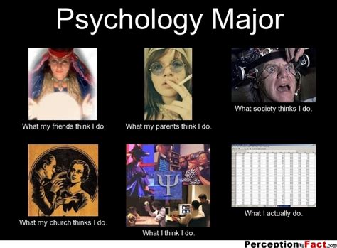 psychology major what people think i do what i really do perception vs fact