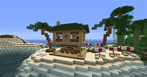 Beach Hut Bar Minecraft Project