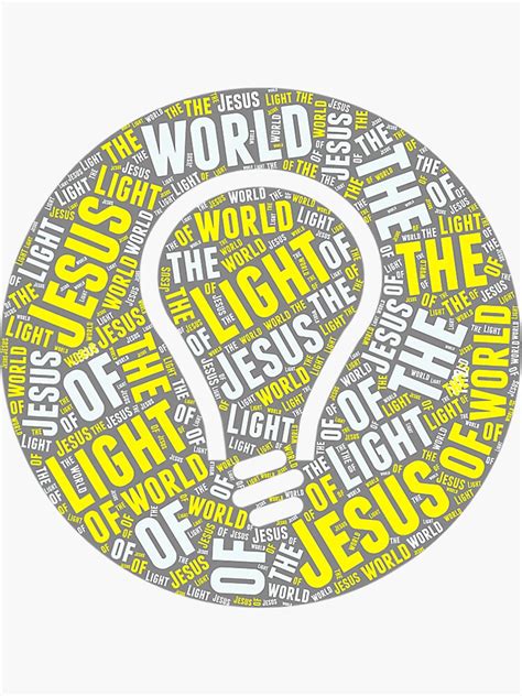 Jesus Is The Light Of The World Christian John 812 T Shirt Sticker