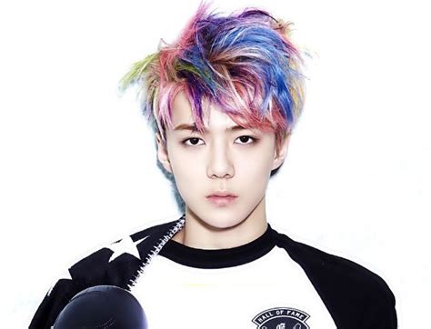 Sehun Exo Rainbow Hair Exo Hair Sehun