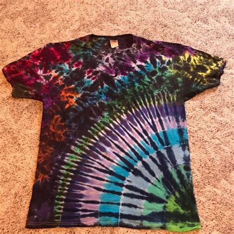 The Classic Crumple Tie Dye T Shirt Short Sleeve And Long Etsy