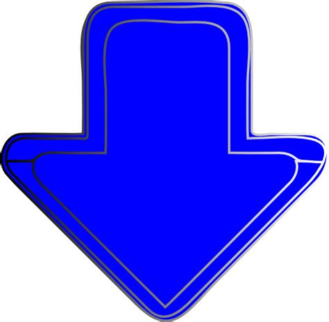 Blue Arrow Down Clip Art At Vector Clip Art Online Royalty