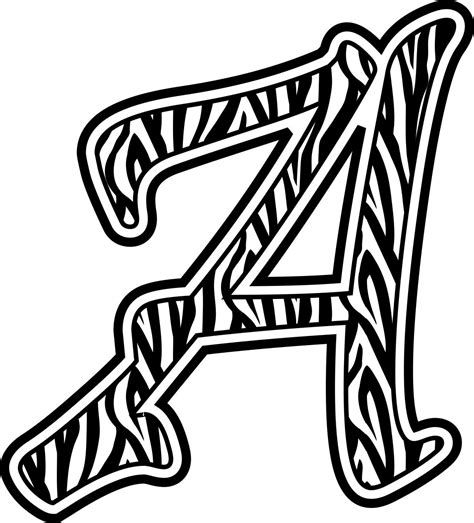 Zebra Print Letters Printable