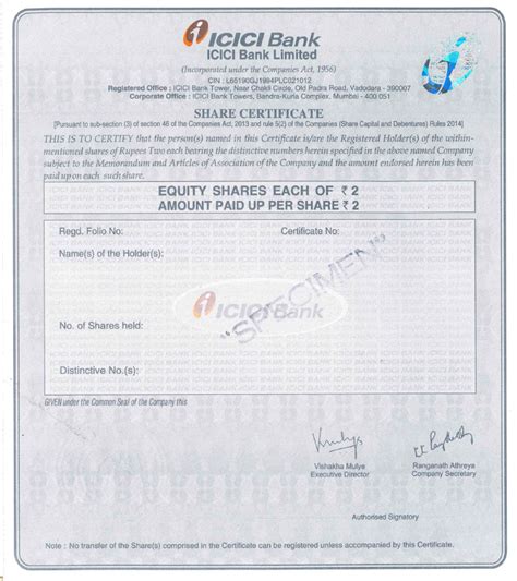 27:36 meet ishaan 525 просмотров. ICICI BANK LTD - EX-2.5 - ICICI Bank's Specimen ...