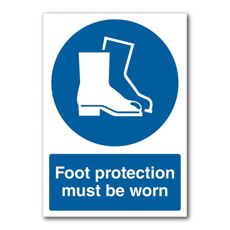 Safety Signs Mandatory Signs Foot Protection Must Be Worn Sign