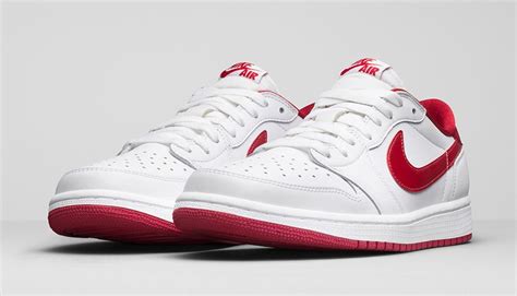 Air Jordan 1 Low Og White Varsity Red Sneaker Bar Detroit