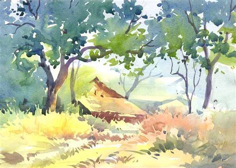 Watercolor Landscapes Line And Strokes Watercolour