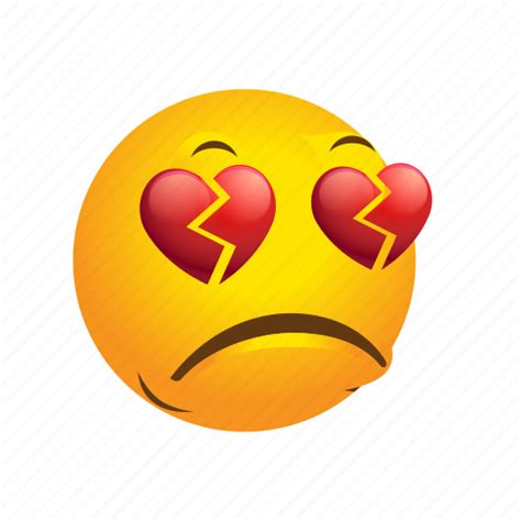 Broken Disappointed Emoticon Heart Icon Download On Iconfinder