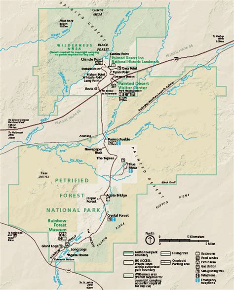 Map Of Painted Desert Tourist Map Of English