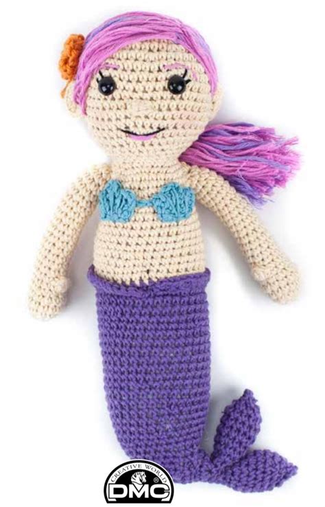 Free Crochet Pattern For An Amigurumi Mermaid ⋆ Crochet Kingdom