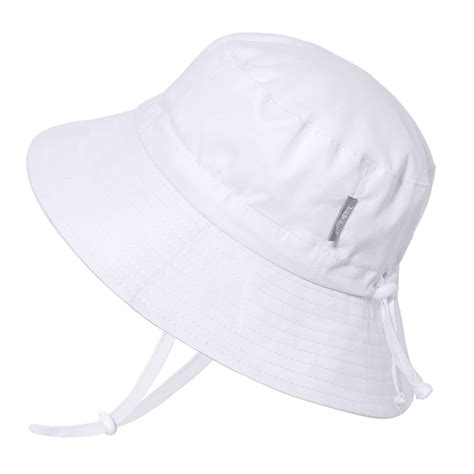 Kids Cotton Bucket Hats White For Toddlers Jan And Jul