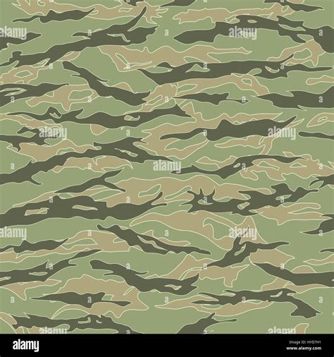 Vietnam Tiger Stripe Camouflage Seamless Patterns Stock Vector Image