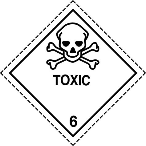 Class Toxic Placard Dangerous Goods