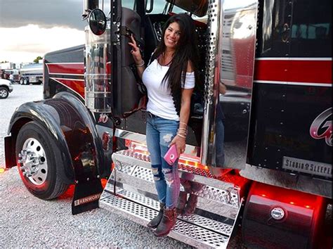 Woman Standing In A Big Rig Truck Trucks And Girls