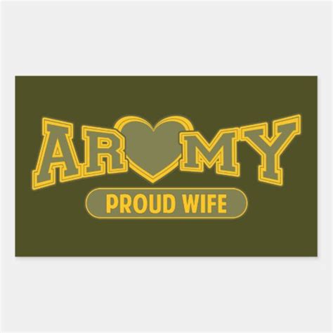 Proud Army Wife Rectangular Sticker Zazzle