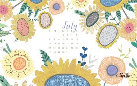 Free July Wallpaper With Calendar Wallpapersafari