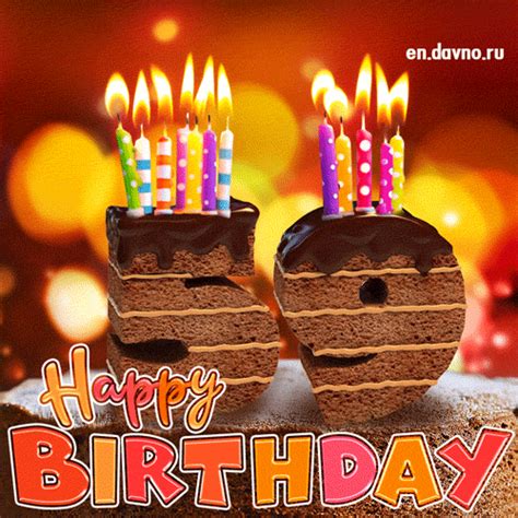 Happy 59th birthday cute puppy in party hat humor …. 59th Birthday Card - Chocolate Cake and Candles - Download on Davno