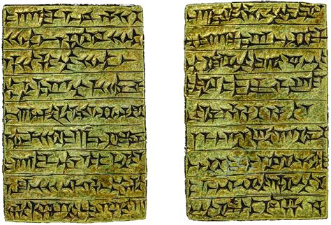 Example Of Cuneiform Writing From A Gold Tablet Of Ashurnas ˙ Irpal Ii