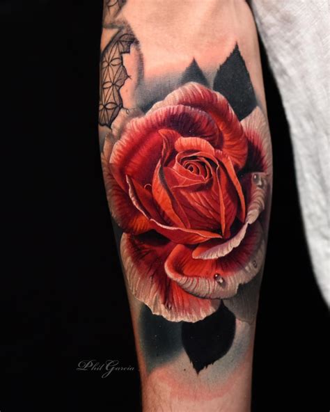 Enjoy these gorgeous rose tattoos. Color Rose Tattoos by Phil Garcia
