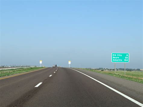 Oklahoma Interstate 40 Westbound Cross Country Roads