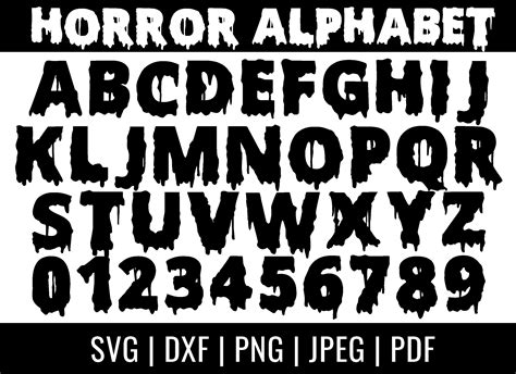 Horror Font Horror Svg Alphabet Alphabet Svg Horror Font Svg Horror