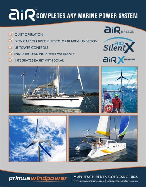Primus Wind Power Silent X Marine Wind Turbine In 2022 Wind Generator