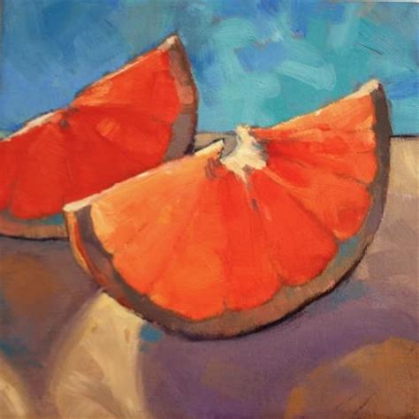 Daily Paintworks Sunny Morning Orange By Jane Robertson Still Life