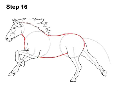 How To Draw A Running Horse Step By Step
