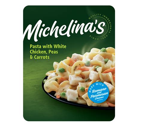 Pasta With White Chicken Peas And Carrots Michelinas Frozen Entrees