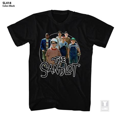 T Line The Sandlot Sandlot Kids Black Adult T Shirt