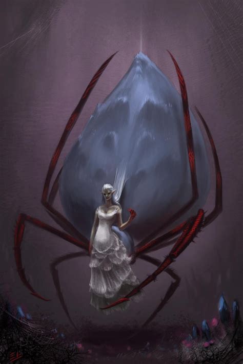 Lolth The Spider Queen By Rynkadraws On Deviantart Spider Queen Fantasy Monster Fantasy