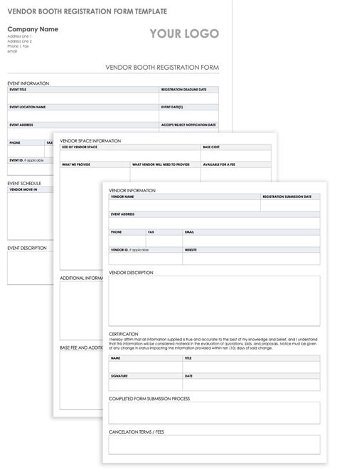 Free Vendor Registration Forms Smartsheet
