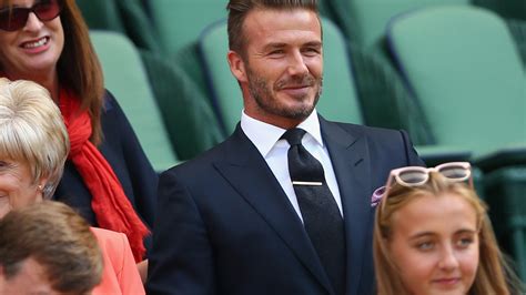 David Beckham Catches Stray Ball At Wimbledon
