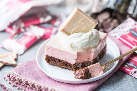 More from the tough cookie. Chocolate Strawberry Mousse Bars: so pretty in pink ...