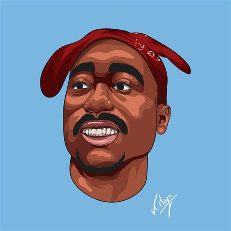 Tupac Shakur Cartoon Illustration By Kane9unit Illustration Digital