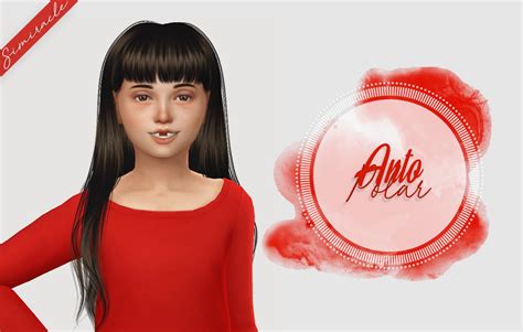 Simiracle Anto`s Polar Hair Retextured Kids Version Sims 4 Hairs