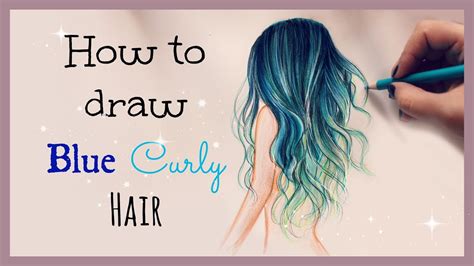 Let's gather our supplies then you are in the perfect place: Drawing Tutorial How to draw and color Blue Curly Hair | Doovi