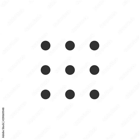 9 Dots Square Setting Or Options Icon Help Options Account Concept