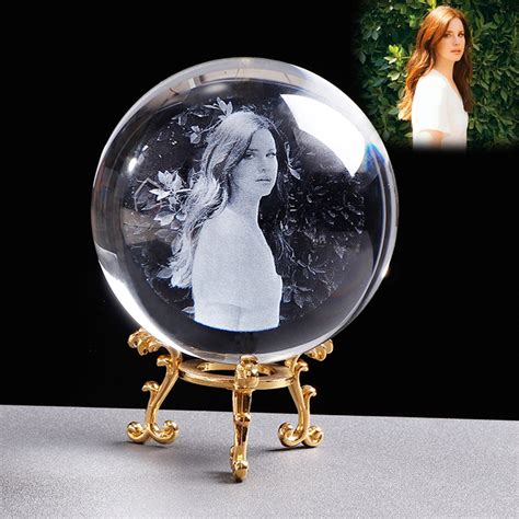 Custom 3d Photo Crystal Ball Personalized Photo Crystal Etsy